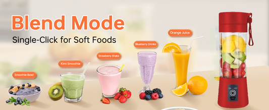 6 Blade Usb Rechargeable Fruit Juicer for Gym, Office, School, Outdoor, Picnic, Travel