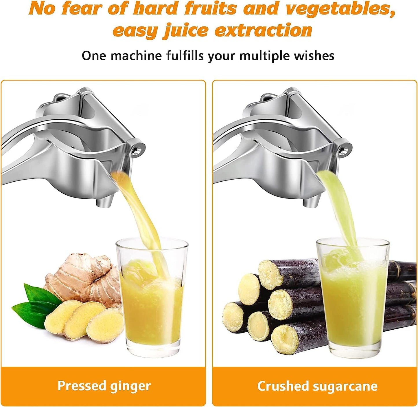Manual Fruit Hand Press Juicer Aluminum