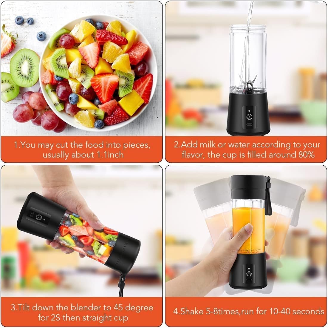 Juice Mixer Bottle USB Rechargeable  Fruit Juice Machine