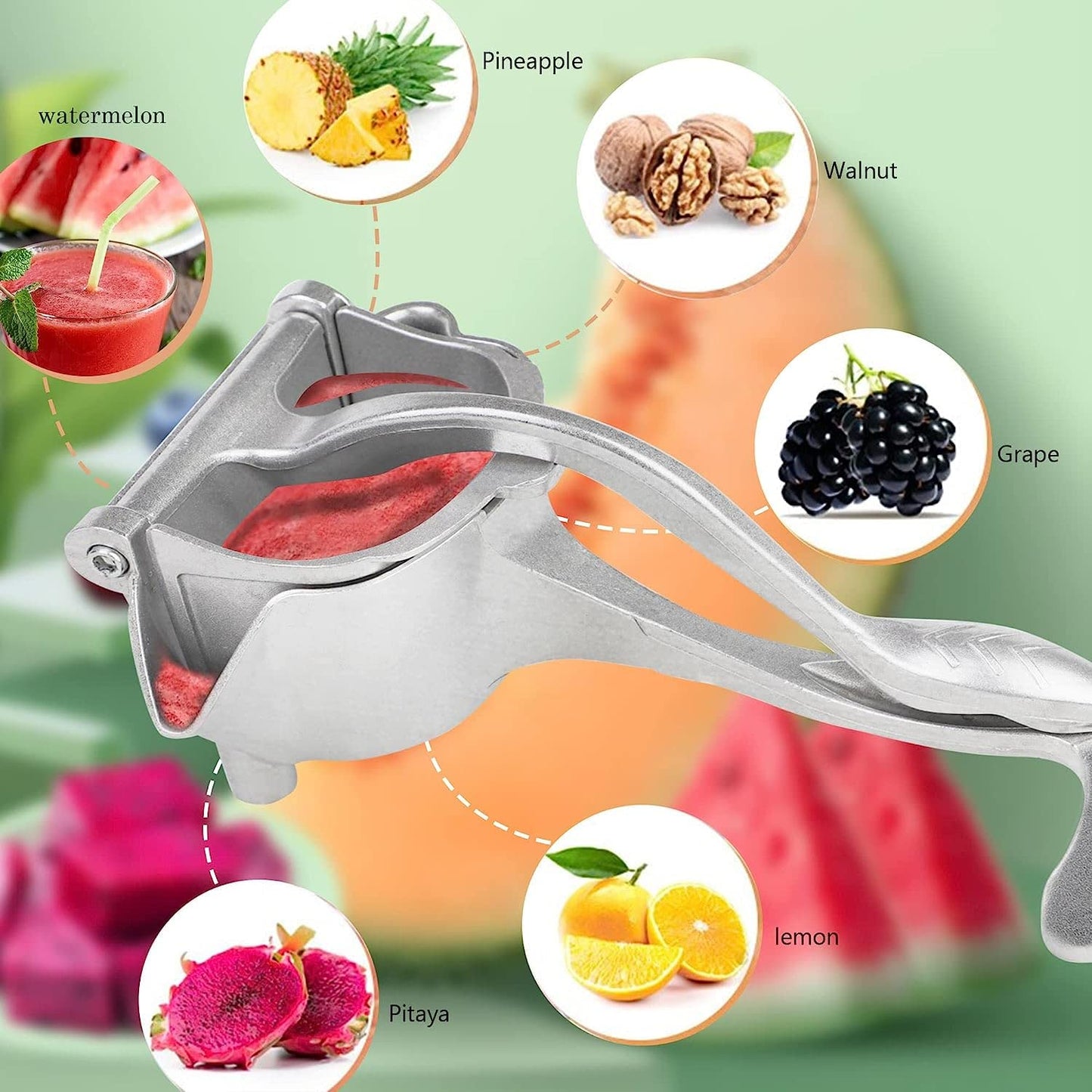 Manual Fruit Hand Press Juicer Aluminum