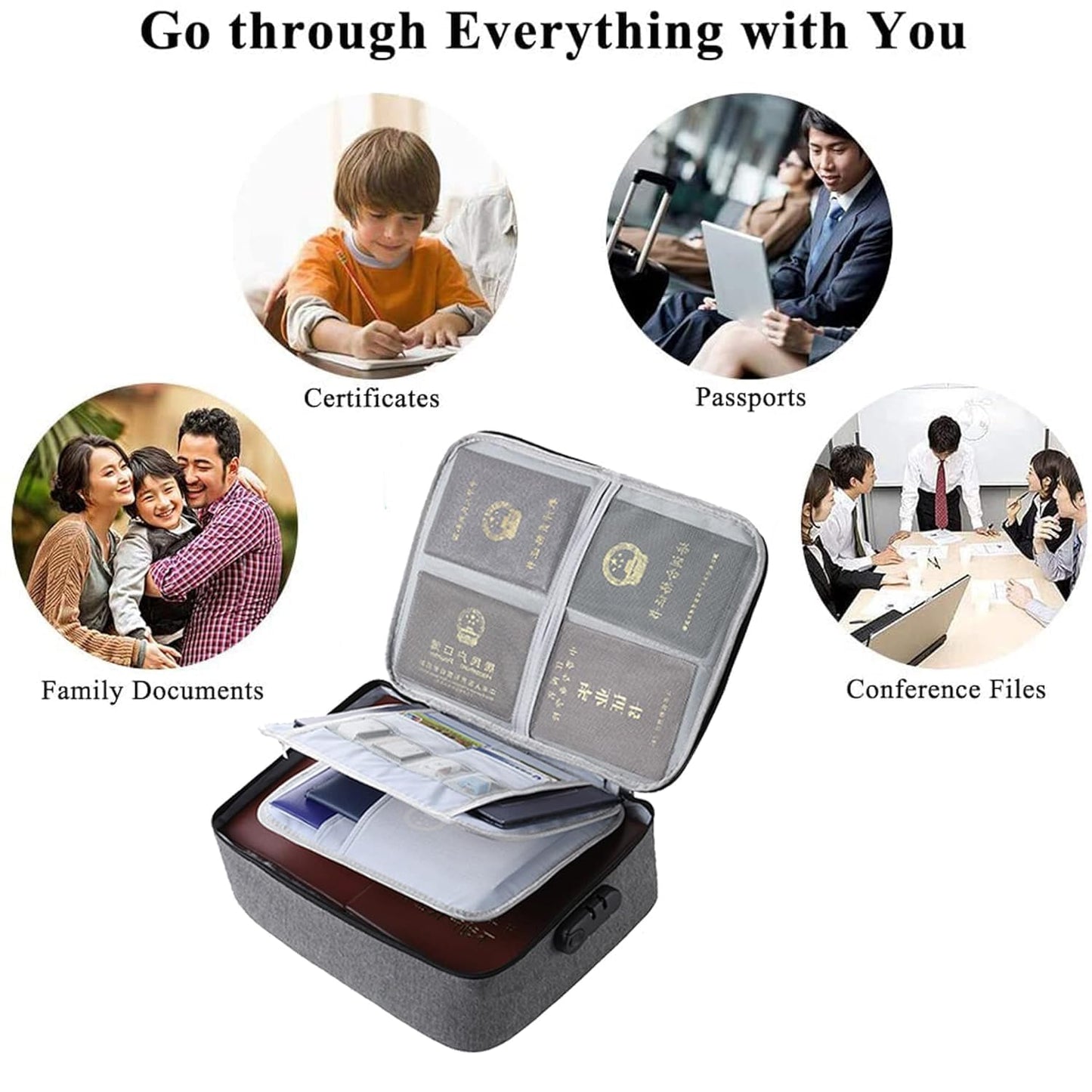 Secure Document Bag with Combination Lock